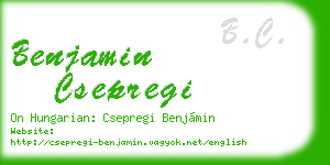 benjamin csepregi business card